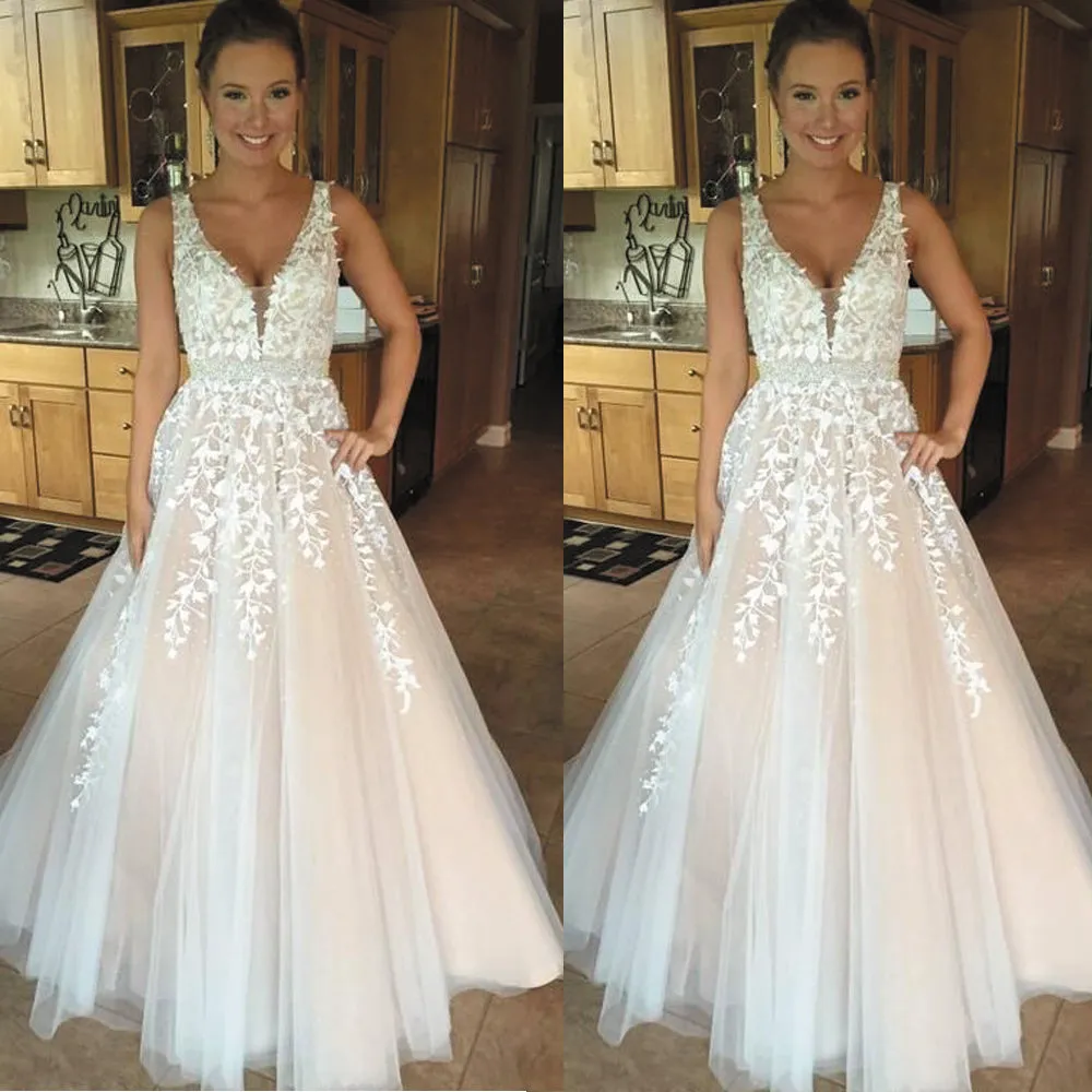 2021 beaded prom dresses long Lace Applique elegant sleeveless a line 2020 prom gown vestido de longo