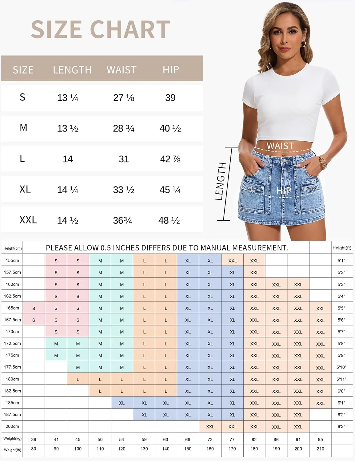Cargo Jean Skirts for Women Denim Skort High Waisted Womens Mini Skirt with Shorts Y2k with 6 Pockets