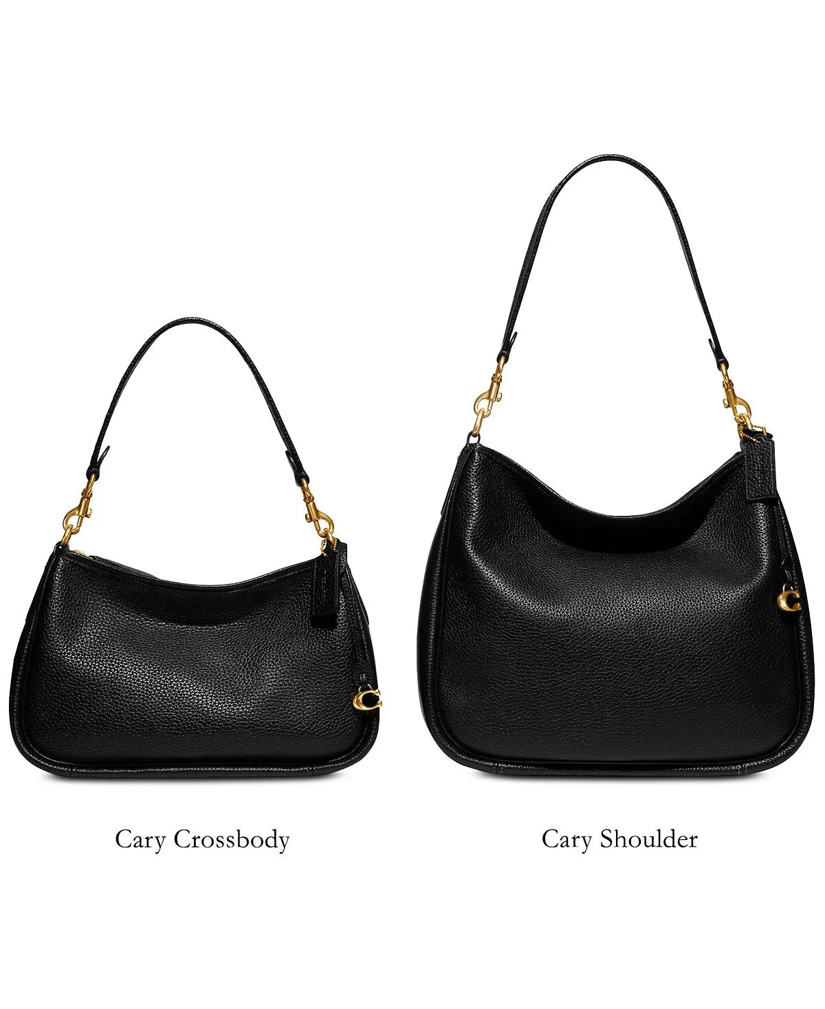 Cary crossbody bag in soft pebbled leather with detachable COACH straps