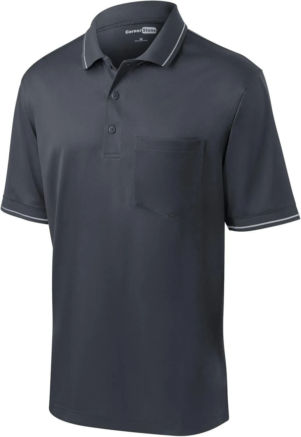 CornerStone Unisex Select Snag-Proof Tipped Pocket Polo | Casual Work Shirt for Men & Women, Lightweight Collared Top