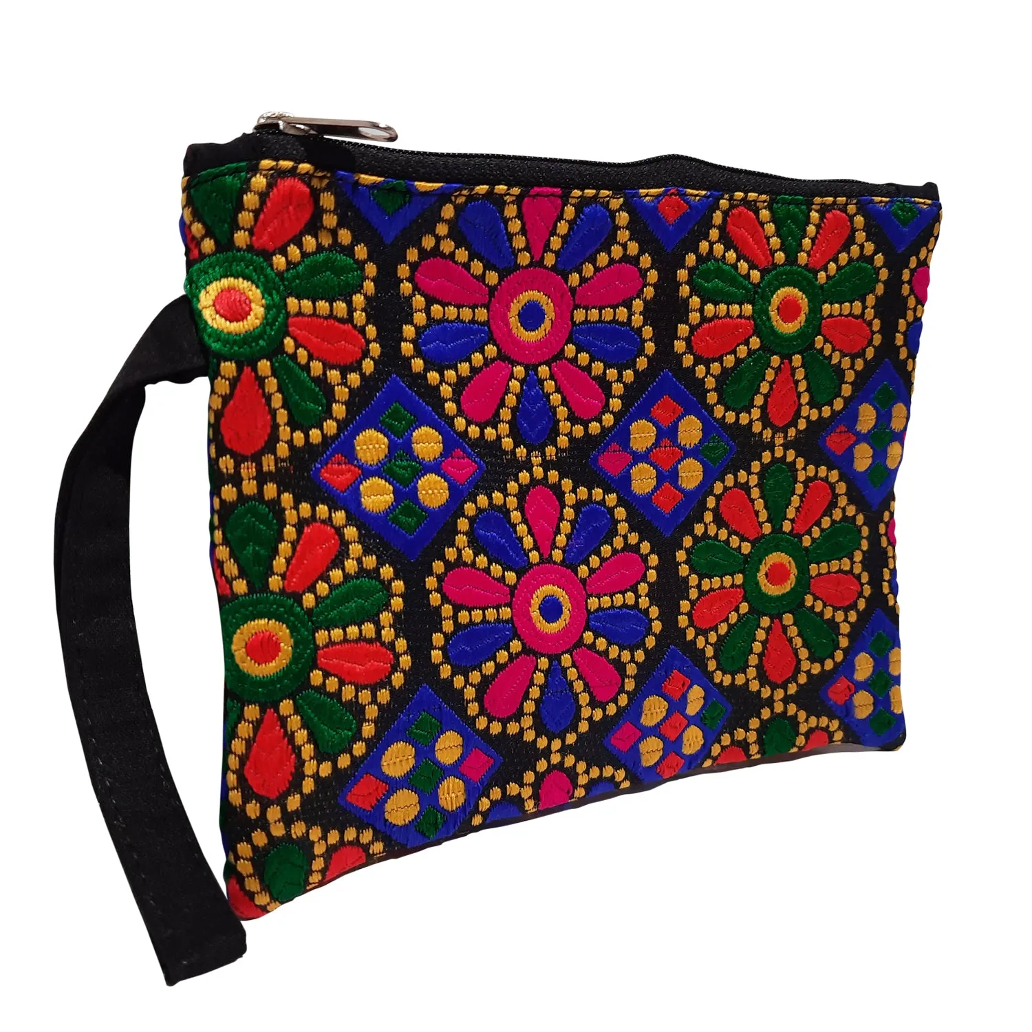 Jacquard Silk Pouch