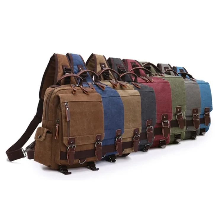Outdoor Travel Messenger Canvas Chest Bag, Color: Black