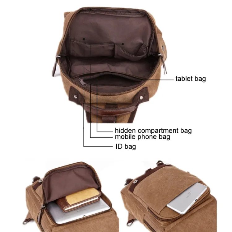 Outdoor Travel Messenger Canvas Chest Bag, Color: Black