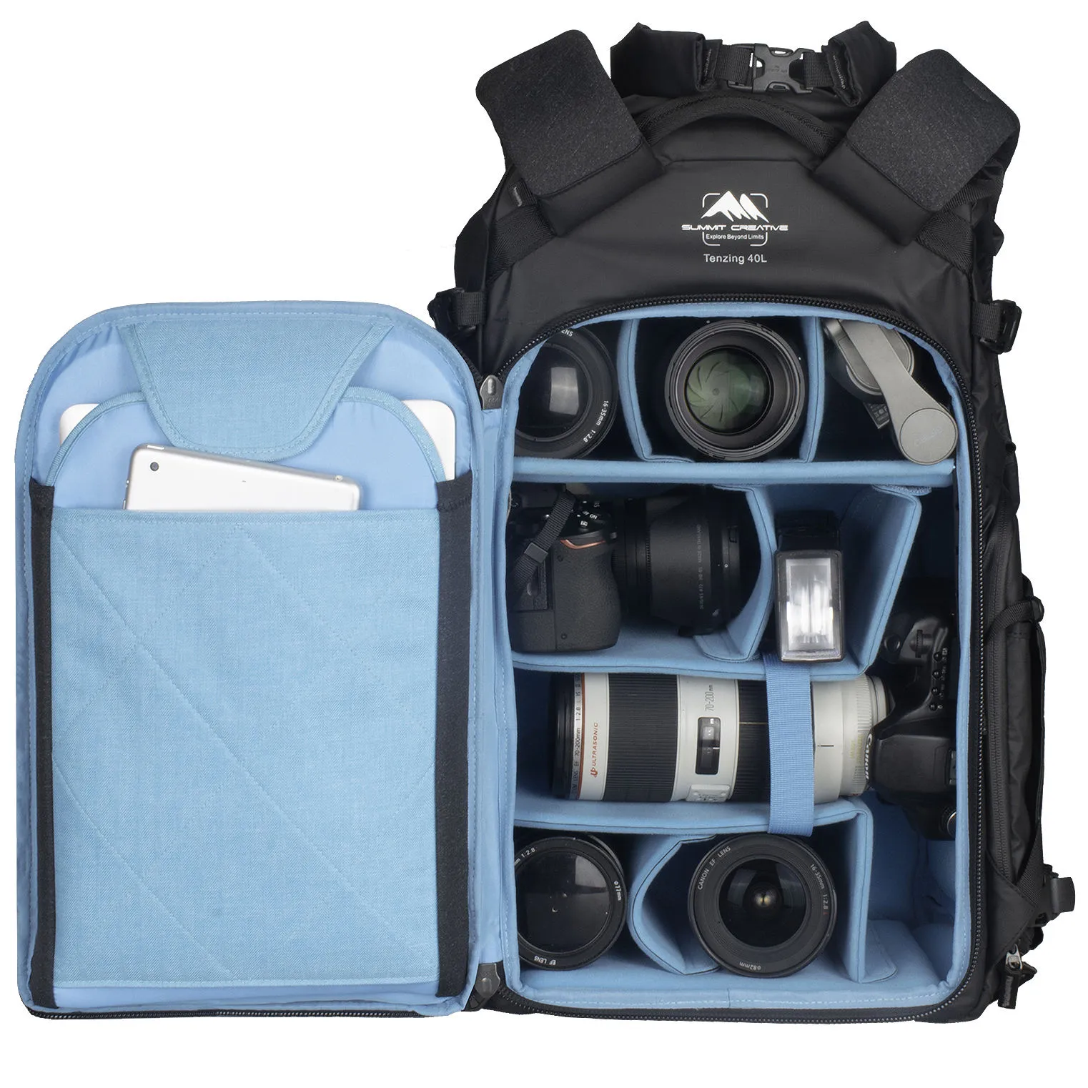 Summit Creative Large Rolltop Camera Backpack Tenzing 40L