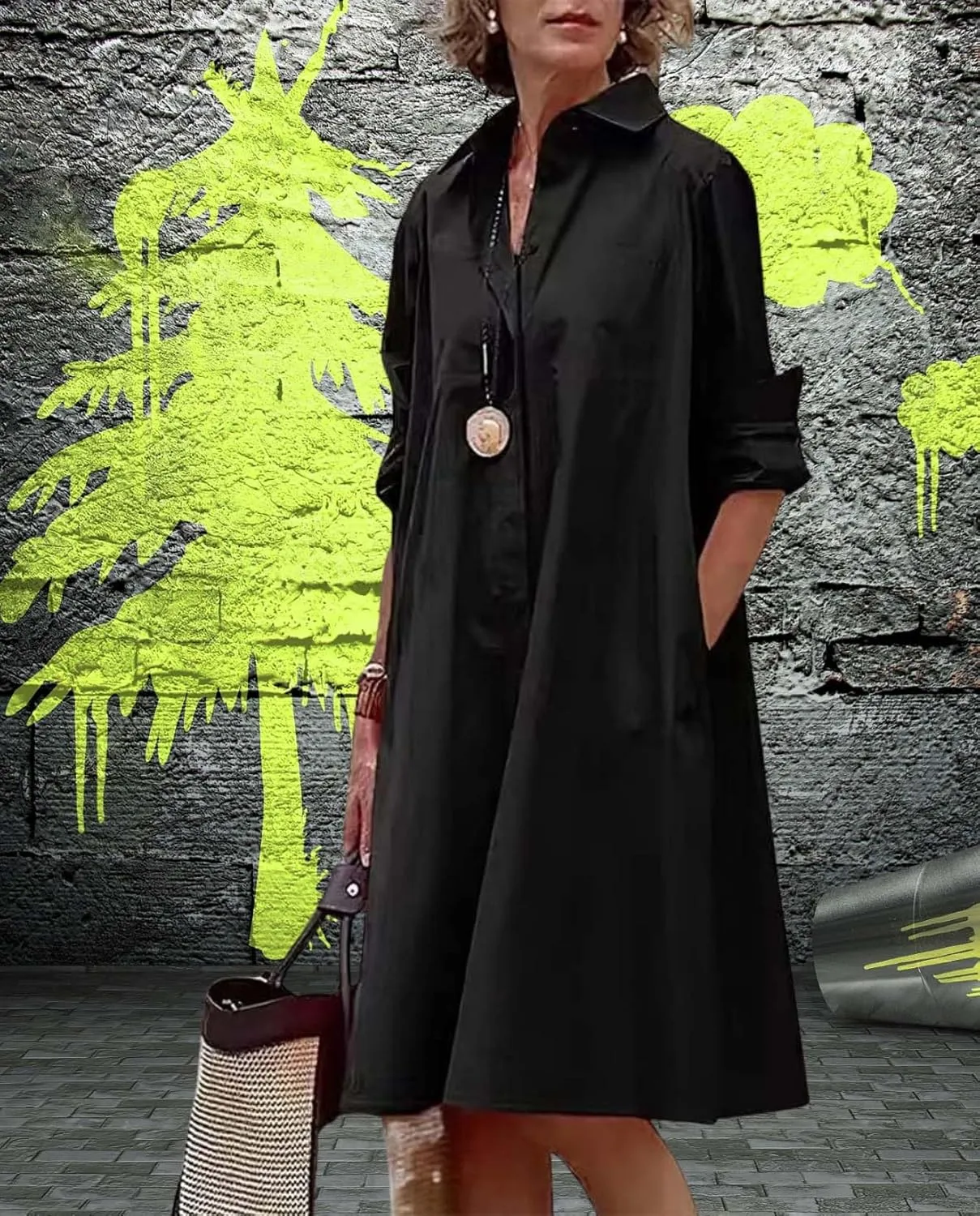 Womens Wedding Guest Button Down Dress Plus Size Linen Elegant Maxi Dress Cotton Long Lapel Shirtdress 2025 Swing