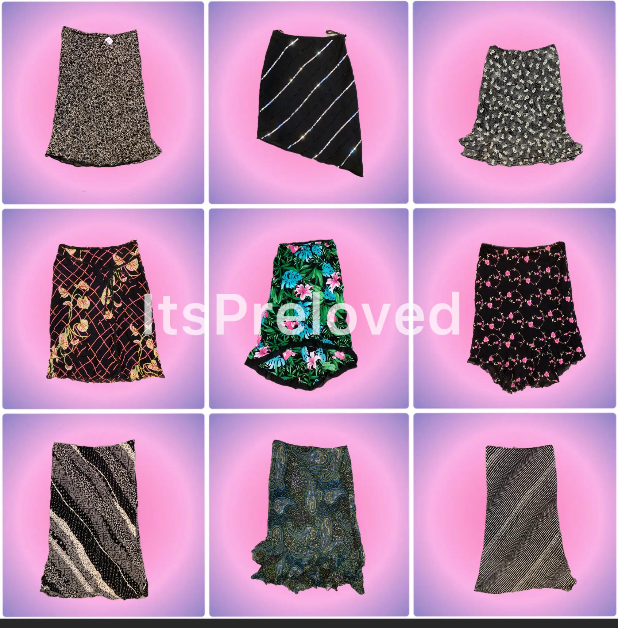 Y2k Black Vibe Mix Skirts(RX-639)